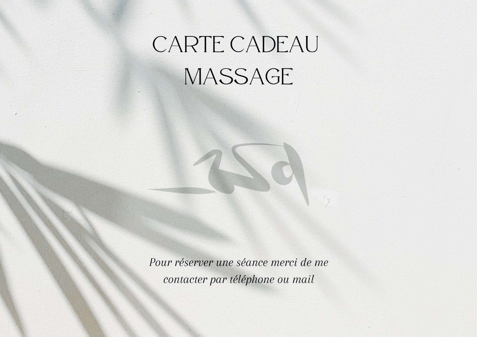 Carte cadeau massage Bonjour Shiatsu